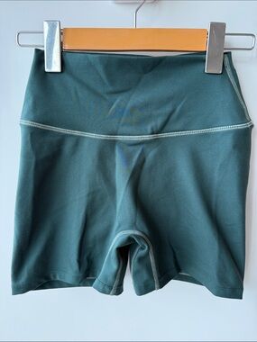 Crop Shop Boutique Green Scrunch High-Waist Bike Shorts